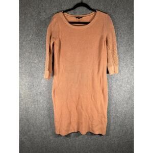 Ann Taylor Dress Women Large Brown Crewneck Knit Sweater Career‎ Office Business